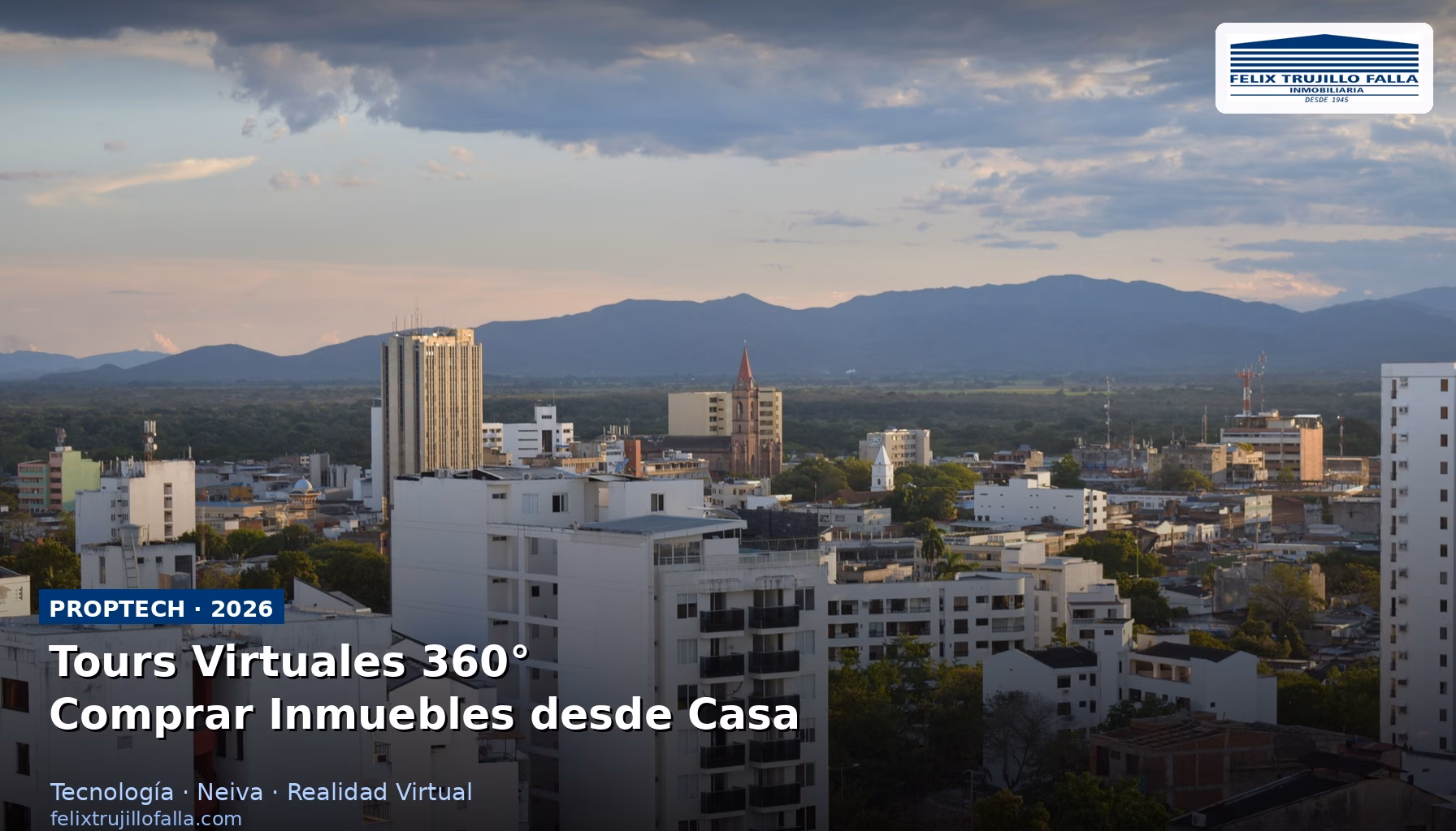 Tours virtuales 360 permiten comprar inmuebles sin salir de casa - Oficina moderna con computador mostrando tour virtual de apartamento en Neiva