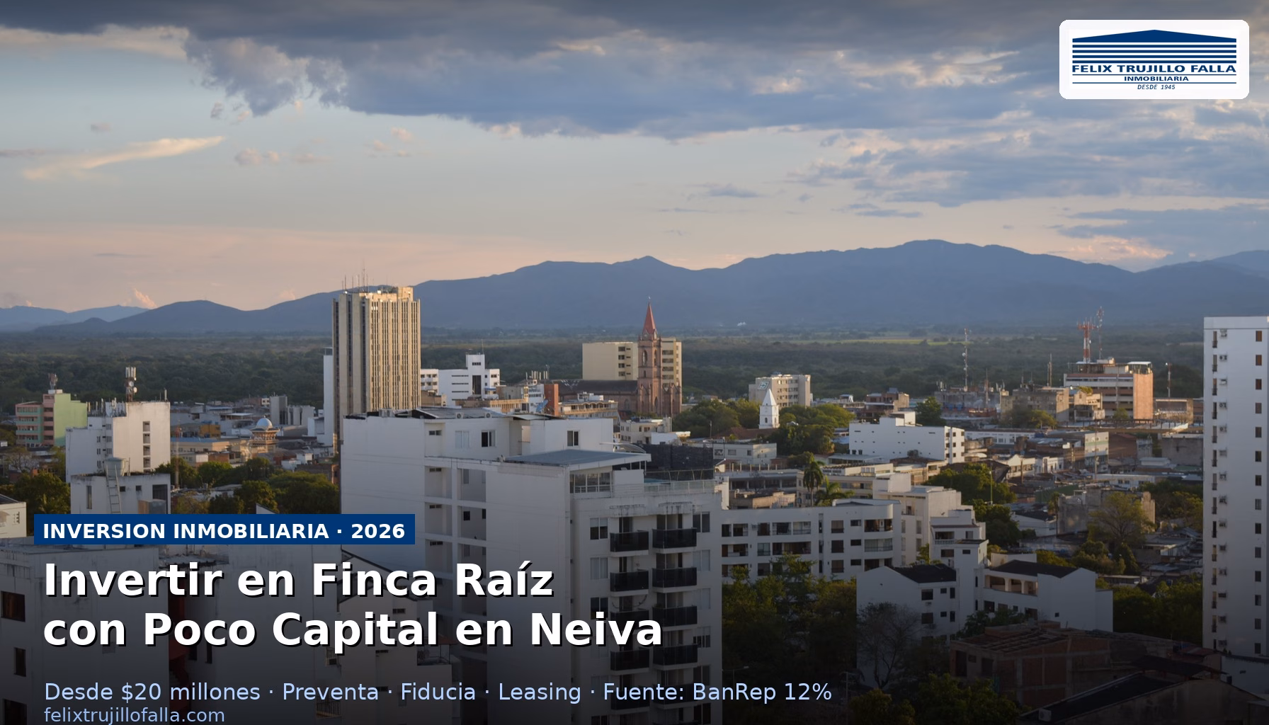 Edificios de apartamentos modernos en Neiva Huila Colombia para inversión inmobiliaria con poco capital